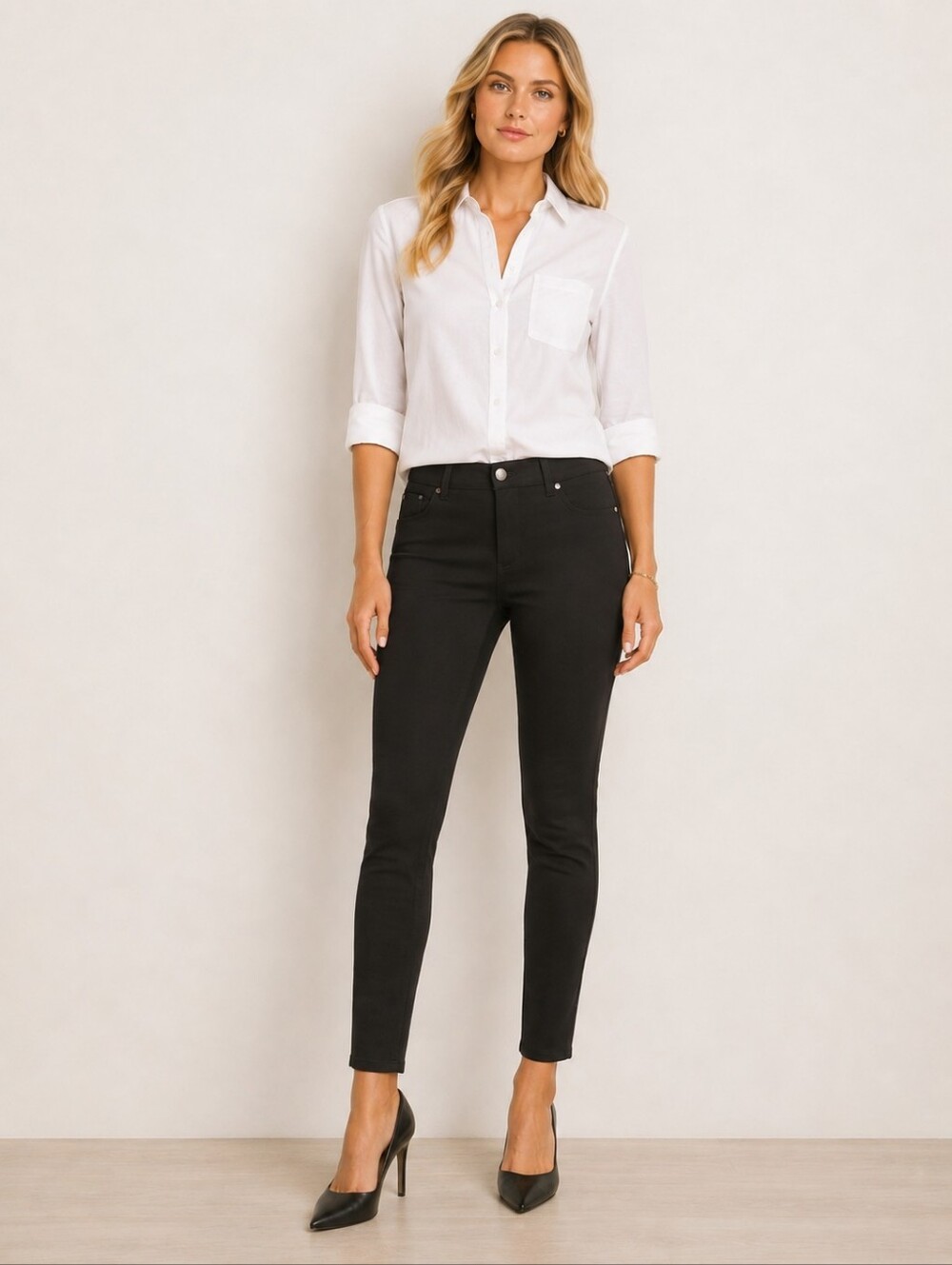 ❤️ J. MCLAUGHLIN BECCA BLACK PONTE KNIT LEGGINGS / SKINNY PANTS, 8 (29)